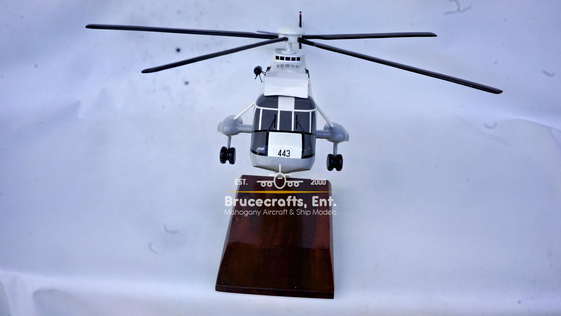 Sikorsky SH-3 Sea King Aircraft Model - Mahogany Wooden Sikorsky SH-3 Sea King Aircraft Model - Mahogany Wooden